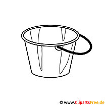 Bucket picture for coloring, coloring page