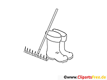 Rubber boots and heels - farm picture coloring pages for free
