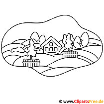 House picture for coloring, coloring page