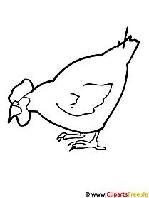 Fazenda de desenhos de galinhas para colorir