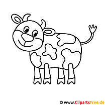 Calf picture for coloring, coloring page