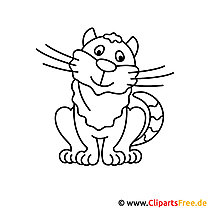 Cat picture for coloring, coloring page