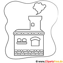 Furnace picture for coloring, coloring page