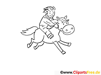 Horse riding coloring page coloring picture