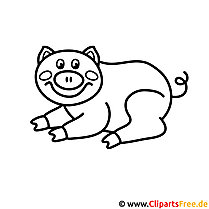 Piggy picture for coloring, coloring page