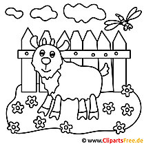 Imagem de gado para colorir, página para colorir