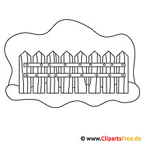 Fence picture for coloring, coloring page