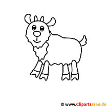 Image de chèvre à colorier, coloriage