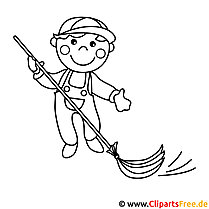 Worker picture for coloring, coloring page