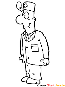 Doctor - simple coloring pages for free