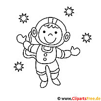 Astronaut picture for coloring, coloring page