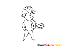 Construction manager picture for coloring