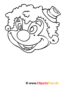 Clown coloring page - easy coloring pages for free