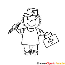 Doctor picture for coloring, coloring page
