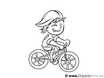 Раскраска Велосипедист - Рабочие листы и раскраски Профессии