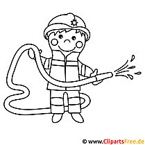 Firefighters picture for coloring, coloring page