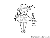 Coloring picture fisherman - profession Coloring pages