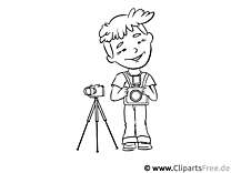 Photographer - professions for coloring