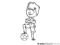 Dibujo de jugador de fútbol para colorear - Hojas de trabajo y páginas para colorear Profesiones