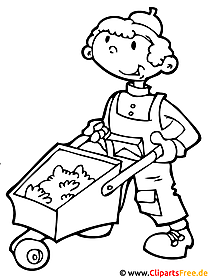 Gardener coloring page for free