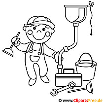 Craftsman at work picture for coloring, coloring page