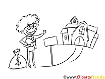 Real estate agent coloring page