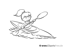 Canoe driver - Profession coloring pages and coloring pages