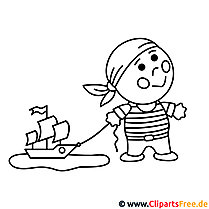 Child picture for coloring, coloring page