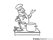 Cook Coloring Page - Professions Coloring pictures for the lesson