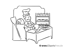 Confectioner, baker - coloring pages professions