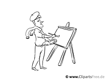 Artist - Coloring pages Professions