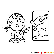 Master painter picture for coloring, coloring page
