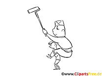Painter master coloring page for printing and coloring