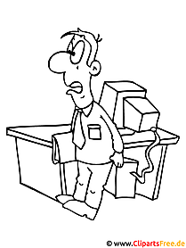 Man in the office coloring page for free