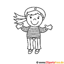 Sailor picture for coloring, coloring page