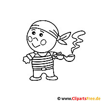 Pirate picture for coloring, coloring page