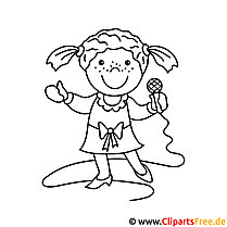 Pop star picture for coloring, coloring page
