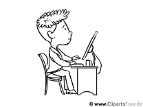Programmer, IT worker - Profession coloring pages and coloring pages