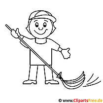 Road sweeping picture for coloring, coloring page