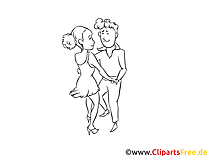 Download couple dancing coloring pages