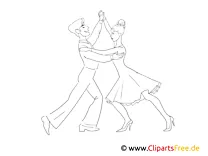 Страница за оцветяване на танци