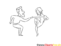 Dancing coloring page for free