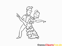 Tanzschule Malvorlage, Bild kostenlos