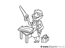 Joiner, carpenter - worksheets and coloring pages professions