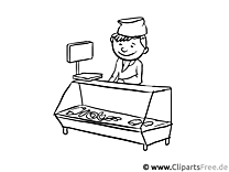 Salesman - Coloring pages People and Professions
