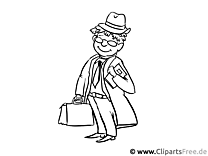 Insurance broker - Coloring pages people and jobs