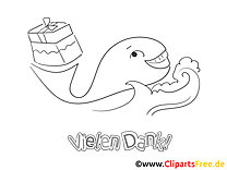 Coloring picture Whale Color thank you pictures for free