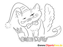 Free Printable Pencils Cat Coloring Pages