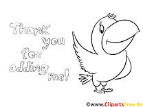 Thank you picture black and white for printing, coloring