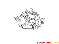 Harvest coloring picture to paint